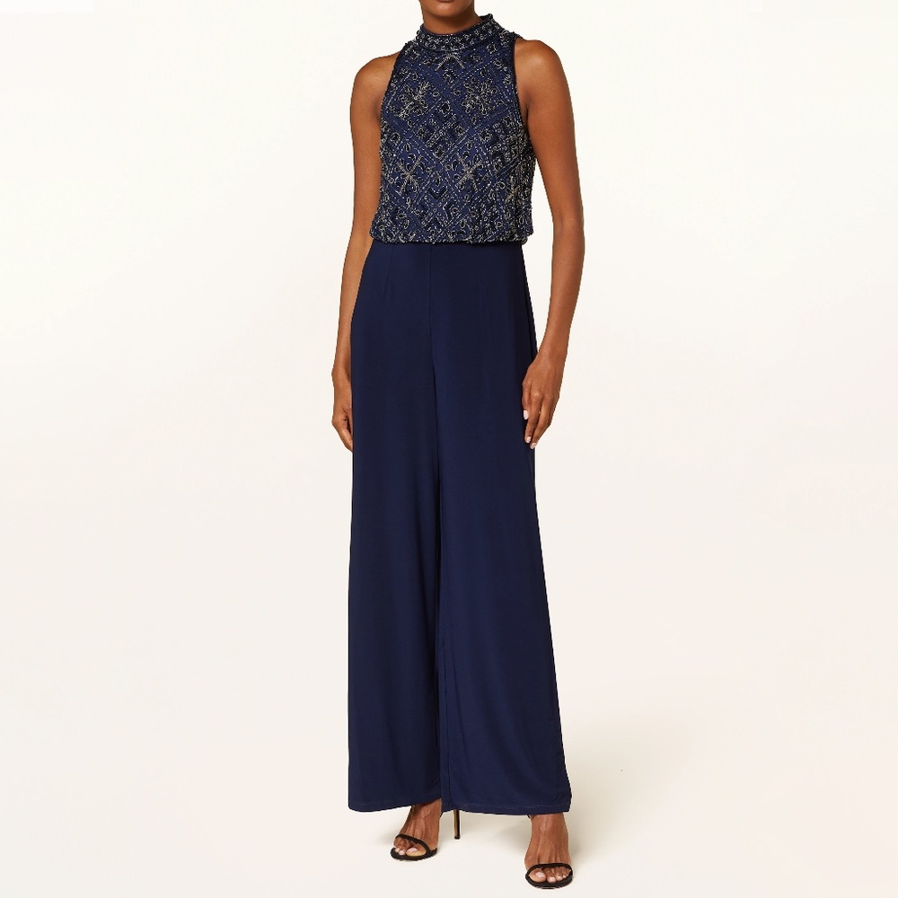 Adrianna Papell - Beaded Blouson Jumpsuit